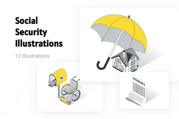 Social Security Illustration Pack