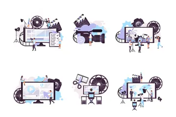 Société de production vidéo Pack d'Illustrations