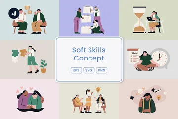 Soft Skills Concept Illustration Pack