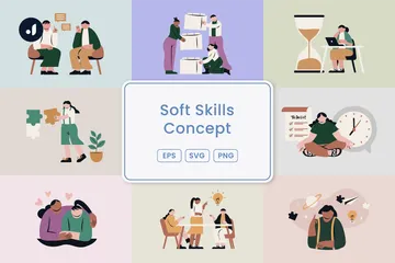 Soft Skills Konzept Illustration Pack