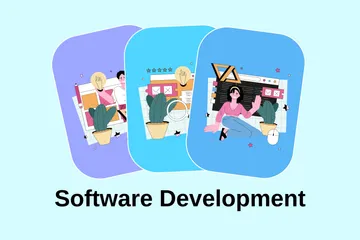 소프트웨어 개발 일러스트레이션 팩
