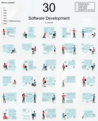 Software-Entwicklung Illustrationspack