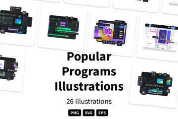 Beliebte Programme Illustrationspack