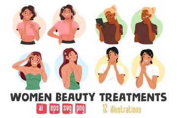 Soins de beauté pour femmes Pack d'Illustrations