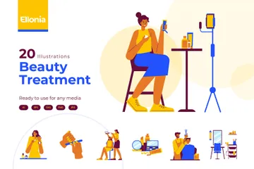 Traitement de beauté Pack d'Illustrations