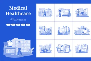 Santé et médecine Pack d'Illustrations