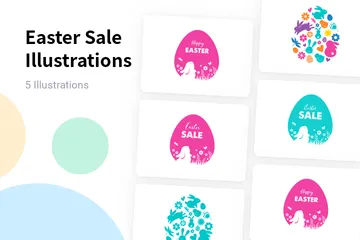 Vente de Pâques Pack d'Illustrations