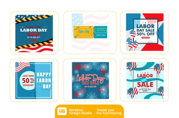 Vente spéciale de la fête du travail 2 Pack d'Illustrations