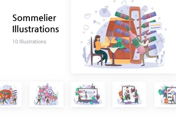 Sommelier Illustration Pack