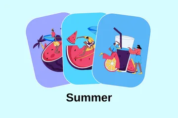 Sommer Illustrationspack