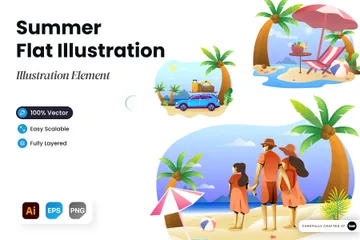 Sommer Illustrationspack