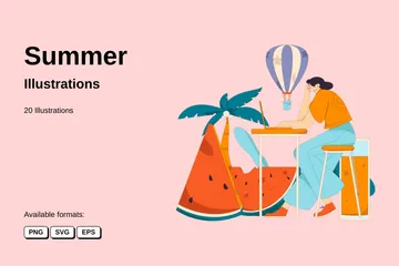 Sommer Illustrationspack