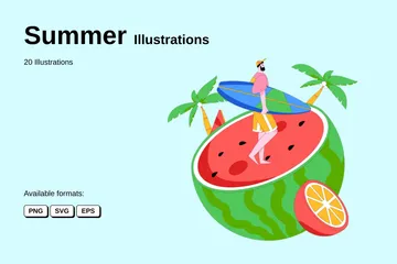 Sommer Illustrationspack