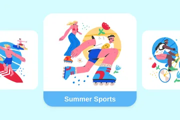 Sommersport Illustrationspack