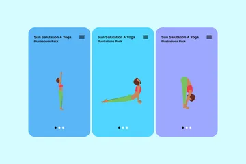 Sonnengruß A Yoga Illustrationspack