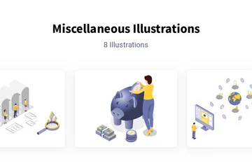 Verschiedenes Illustrationspack