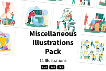 Verschiedenes Illustrationspack