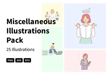 Verschiedenes Illustrationspack