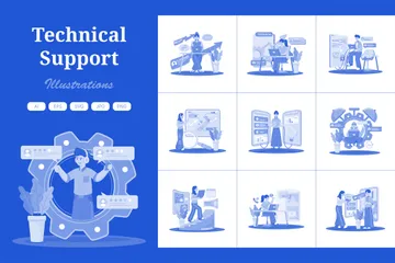 Apoyo técnico Paquete de Ilustraciones