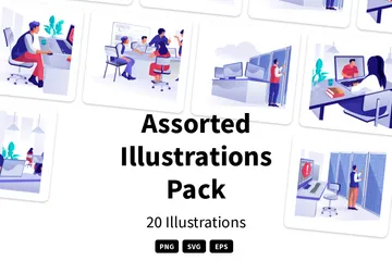 Sortiert Illustrationspack