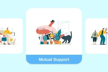 Support mutuel Pack d'Illustrations