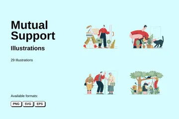 Support mutuel Pack d'Illustrations