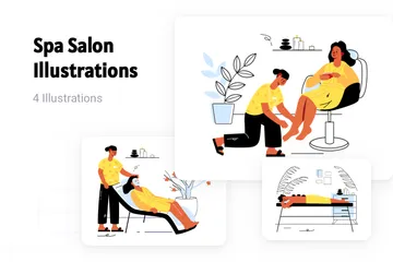 Spa Salon Illustration Pack