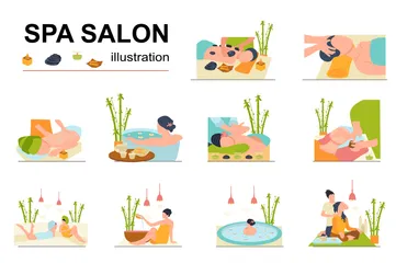 Spa Salon Illustration Pack