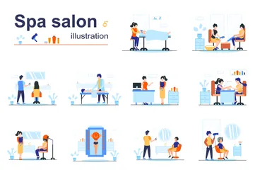 Spa Salon Illustration Pack