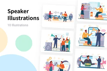 Speaker Illustration Pack