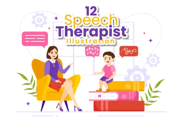 Speech Therapist Illustration Pack