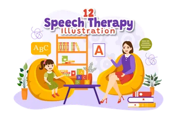 Speech Therapy Illustration Pack