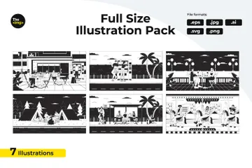 Spending Evenings Lo Fi Vibes Illustration Pack