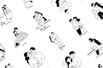 Spooning Illustration Pack