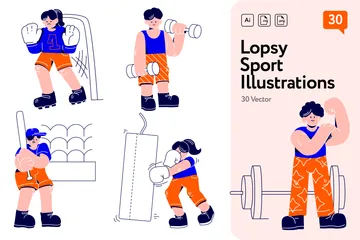 Sport et remise en forme Pack d'Illustrations