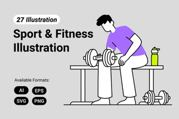 Sport & Fitness Illustrationspack