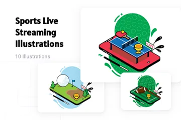 Sport-Live-Streaming Illustrationspack