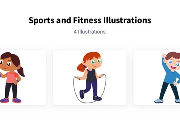 Sport und Fitness Illustrationspack