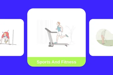 Sport und Fitness Illustrationspack