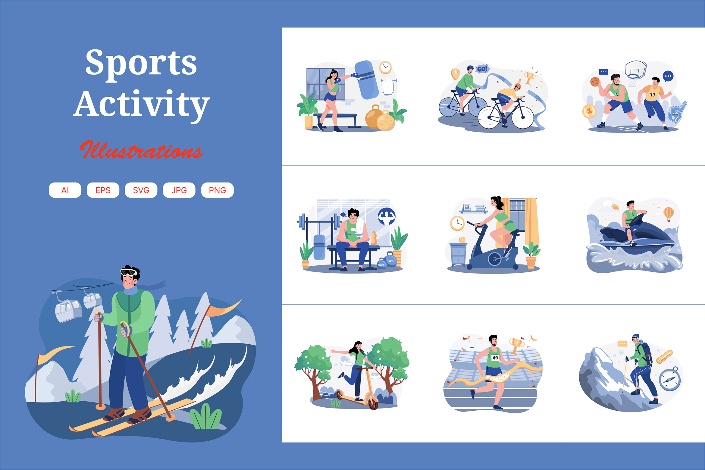 Sports Activities Stock Illustrations – 12,853 Sports Activities