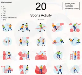 Sports Activity Illustration Pack