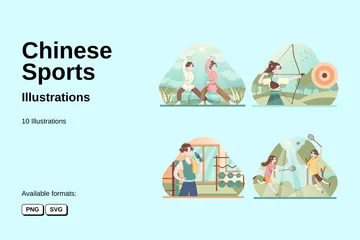 Sports chinois Pack d'Illustrations