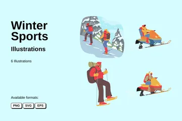 Sports d'hiver Pack d'Illustrations