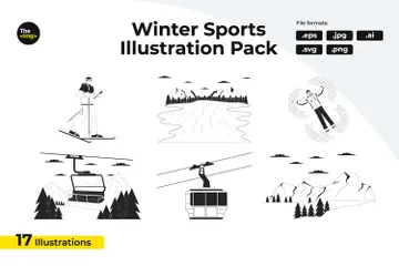 Sports d'hiver Pack d'Illustrations