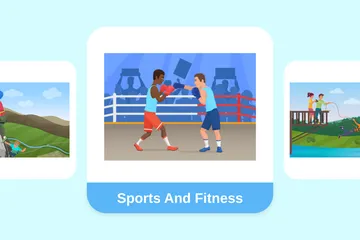 Sports et remise en forme Pack d'Illustrations