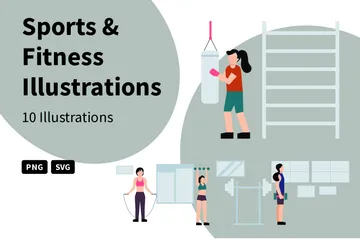 Sports & Fitness Illustration Pack