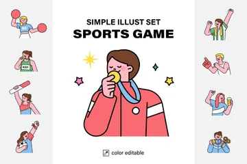 Sportspiel Illustrationspack