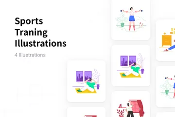 Sporttraining Illustrationspack