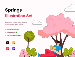 Spring Illustration Pack