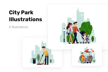 Stadtpark Illustrationspack